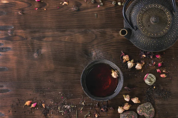 Surtido de té como fondo —  Fotos de Stock