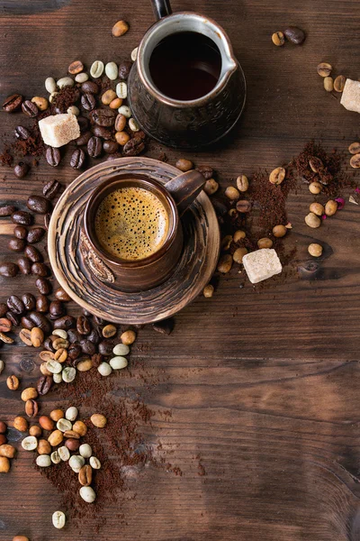 Arka plan olarak kahve çeşitleri — Stok fotoğraf