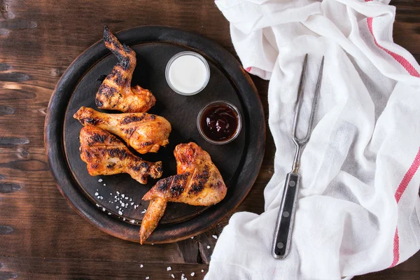Grilled BBQ chicken — Stock Photo, Image
