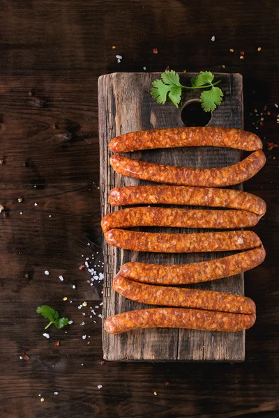 Saucisses crues pour barbecue — Photo