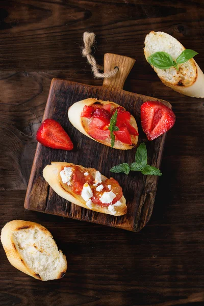 Bruschetta çeşitli — Stok fotoğraf