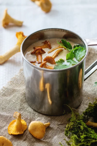 Chanterelle Cream soup — Stock Image Chanterelle Cream soup Stock Picture