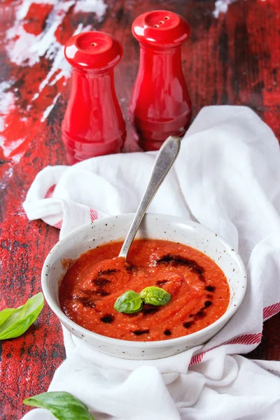 Tomato gazpacho soup — Stock Photo, Image