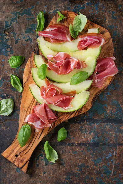 Melon and ham — Stock Photo, Image