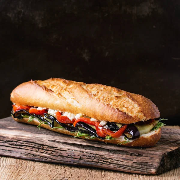 Sandwich de baguette vegetariano — Foto de Stock