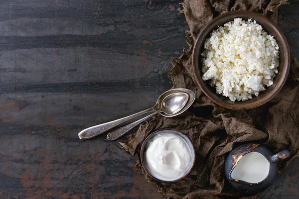 Queso de cabaña con yogur —  Fotos de Stock