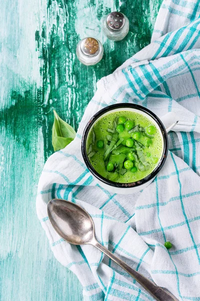 Soupe de crème de pois — Photo