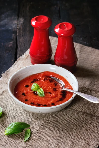 Tomato gazpacho soup — Stock Photo, Image