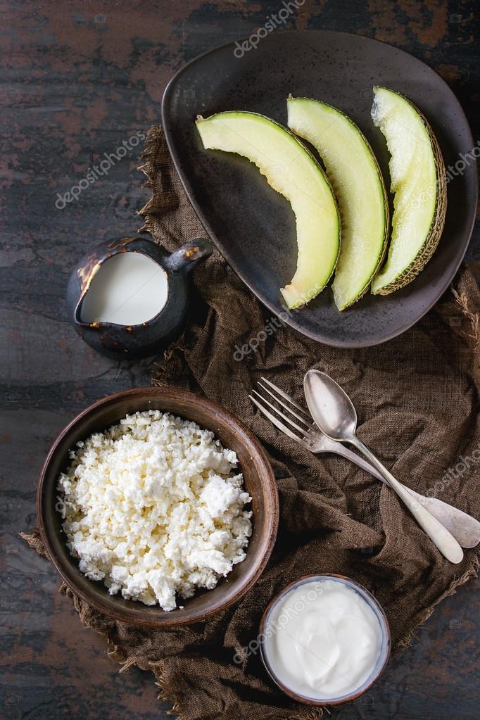 Cottage cheese with yogurt Stock Photo by ©NatashaBreen 116624288