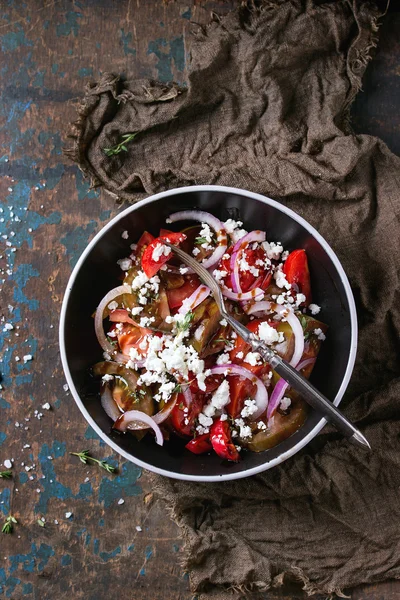 トマトとオニオンのサラダ — ストック写真
