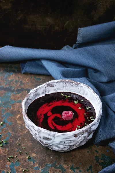 甜点莓果汤 — 图库照片