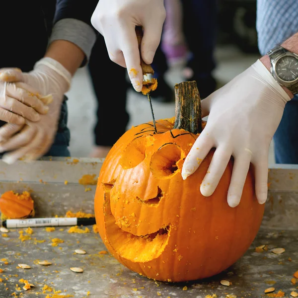 Halloween pumpkins yapma — Stok fotoğraf