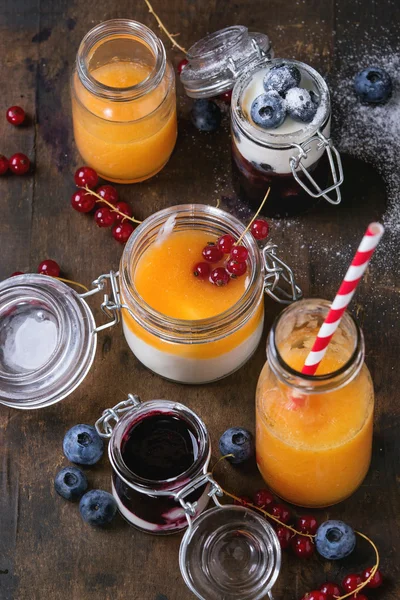 Batido de melón y arándanos — Foto de Stock