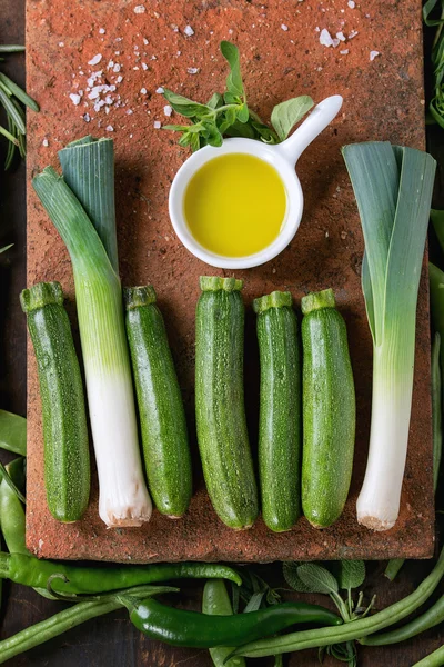 Választék-ból zöld zöldség — Stock Fotó
