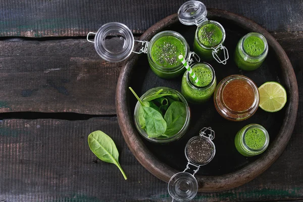 Batido de espinacas verdes — Foto de Stock