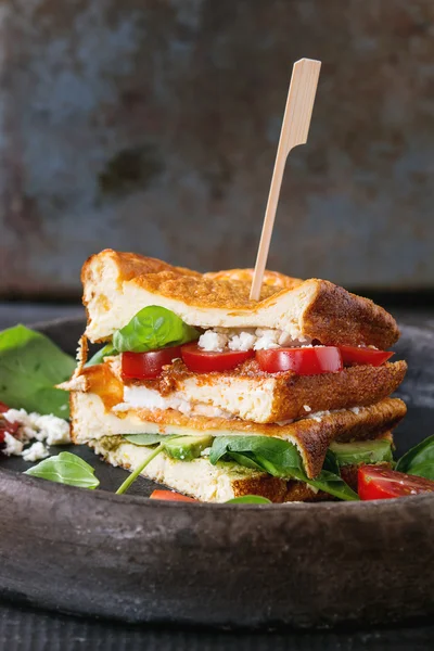 Düşük karbonhidrat ekmek sandviç