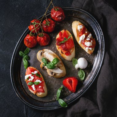 Bruschetta çeşitli