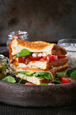 Düşük karbonhidrat ekmek sandviç