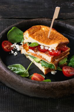 Düşük karbonhidrat ekmek sandviç