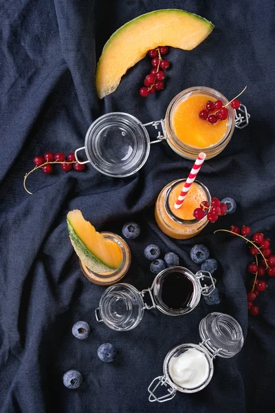 Meloun a borůvky smoothie — Stock fotografie