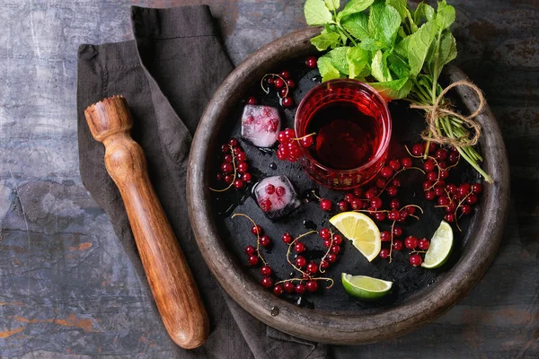 Red currant lemonade — Stock Photo, Image