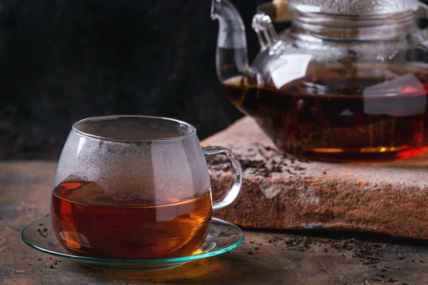 Tazza di tè nero — Foto Stock