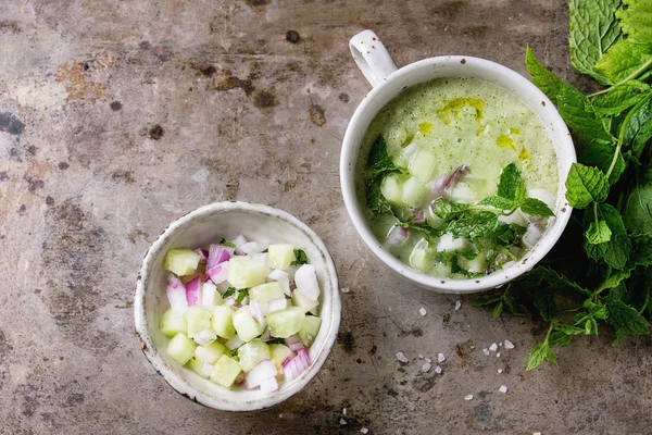 Cékla gazpacho leves, fetával — Stock Fotó