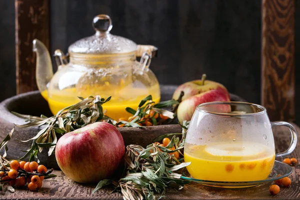 Té de espino cereza de mar —  Fotos de Stock