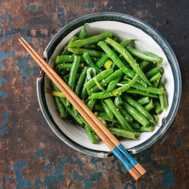 Kızarmış uzun fasulye