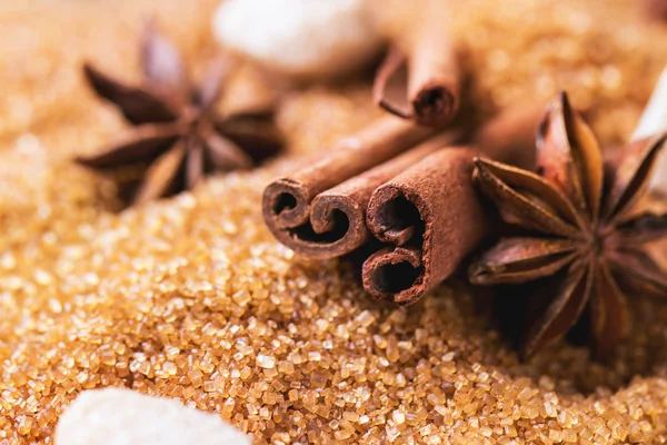 Spices and sugar — Stock Photo, Image