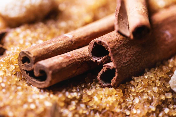 Cinnamon and sugar — Stock Photo, Image