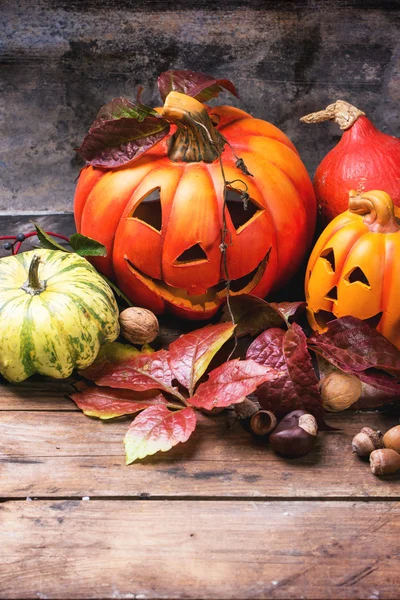 De Halloween pompoenen — Stockfoto