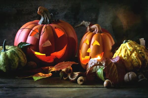 De Halloween pompoenen — Stockfoto