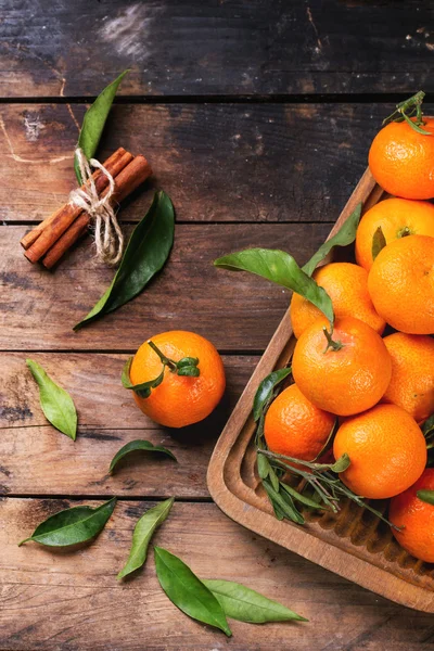 Tangerines with cinnamon — Stock Photo, Image