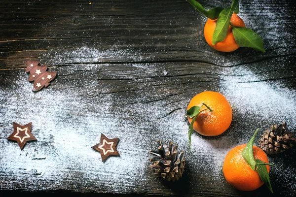 Mandarinen zu Weihnachten — Stockfoto