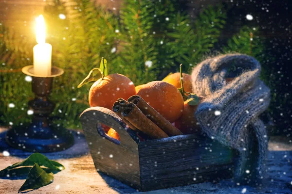 Boże Narodzenie mandarynki — Zdjęcie stockowe