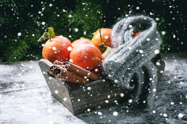Christmas tangerines — Stock Photo, Image