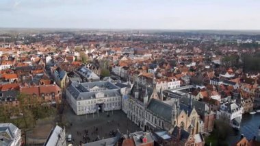 Bruges, Belçika kenti Üstten Görünüm