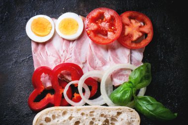 sandviç için malzemeler