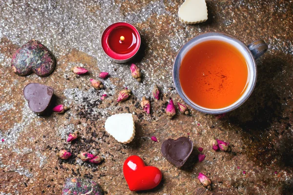 Die erste Valentins-Grußkarte — Stockfoto