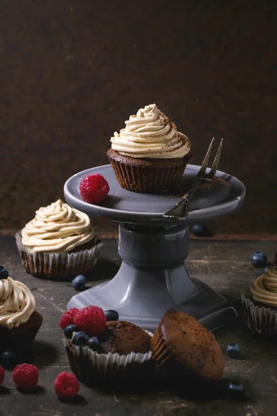 Chocolate cupcakes — Stock Photo, Image