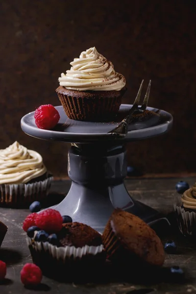 チョコレート カップ ケーキ — ストック写真