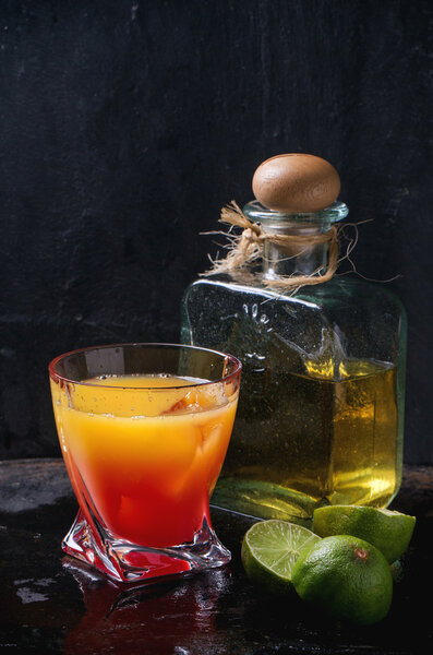 Tequila sunrise cocktail