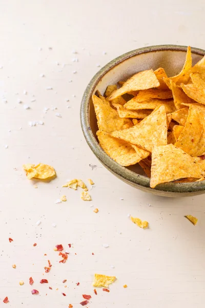 Bowl of nachos — Stock Photo, Image