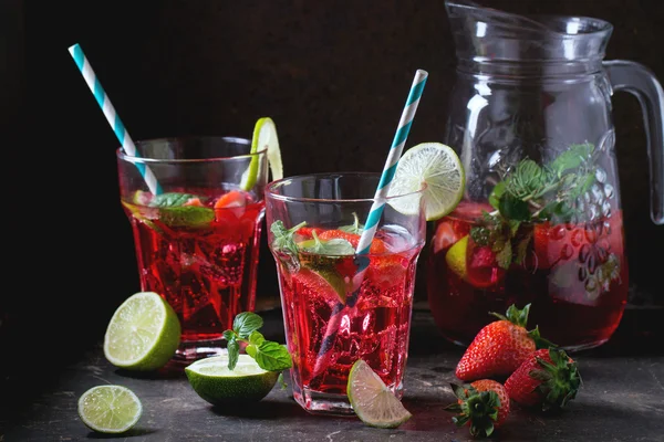 Aardbei limonade — Stockfoto