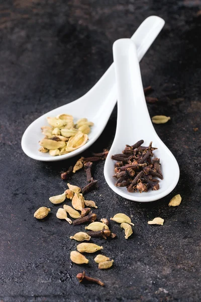 Cardamom and cloves — Stock Photo, Image