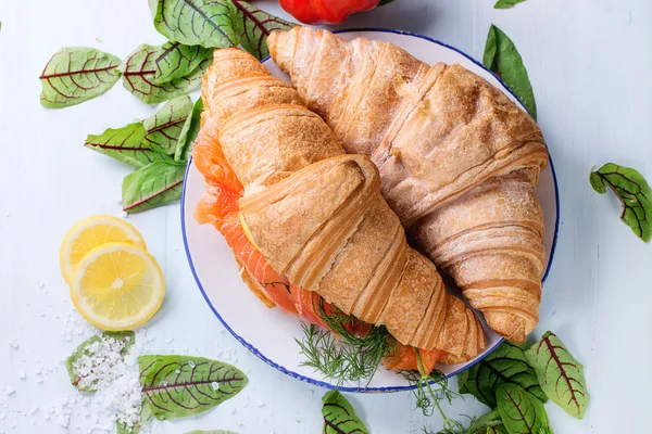 Sándwich con salmón salado — Foto de Stock