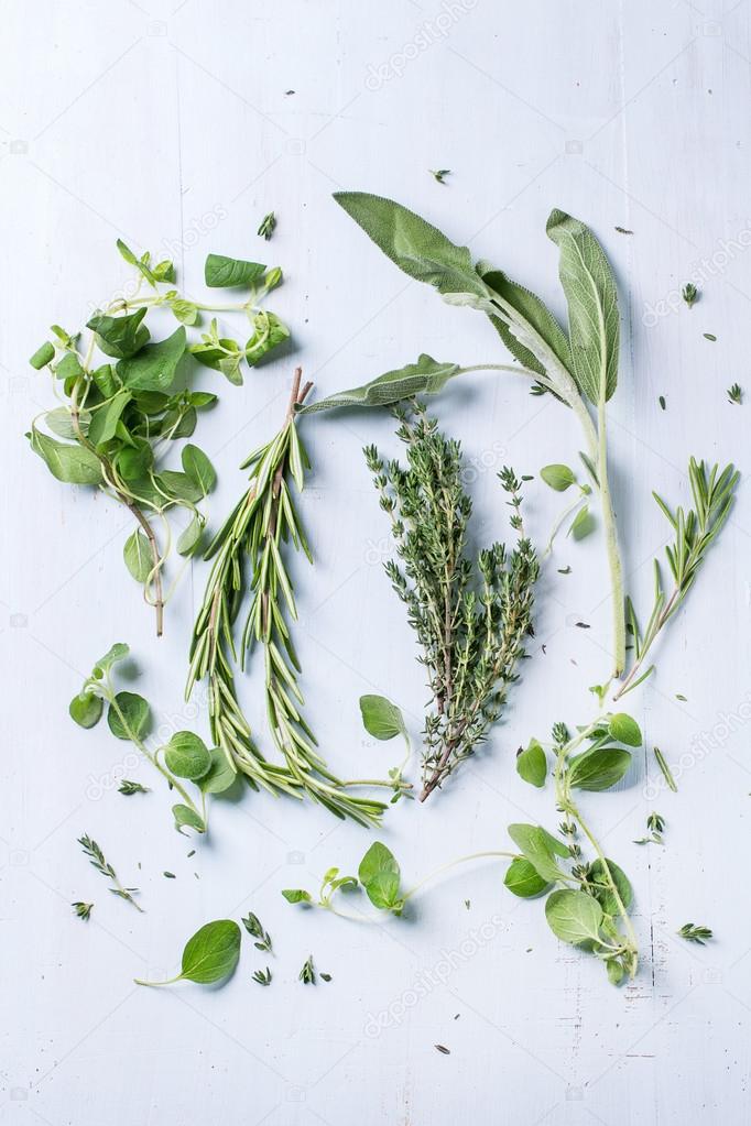 Assortment of fresh herbs