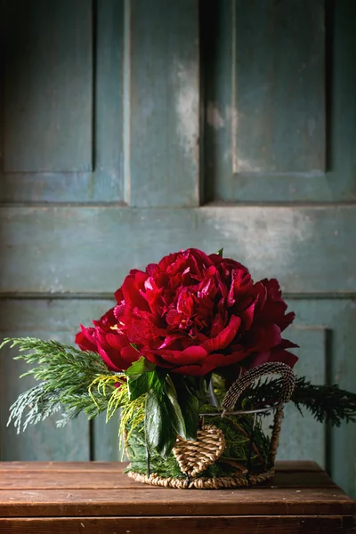 Bouquet con peonie — Foto Stock