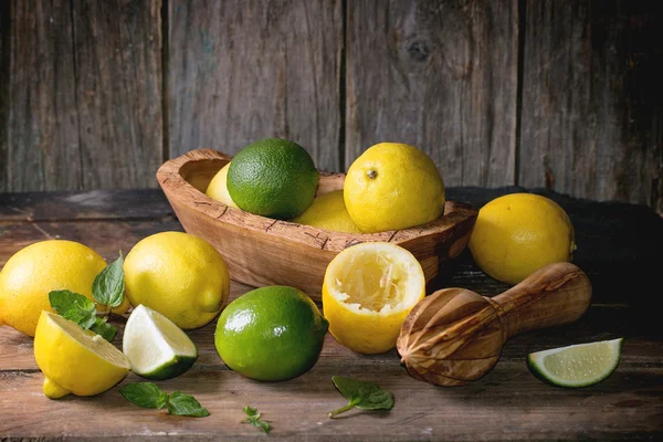 Cytryny i Limy — Zdjęcie stockowe